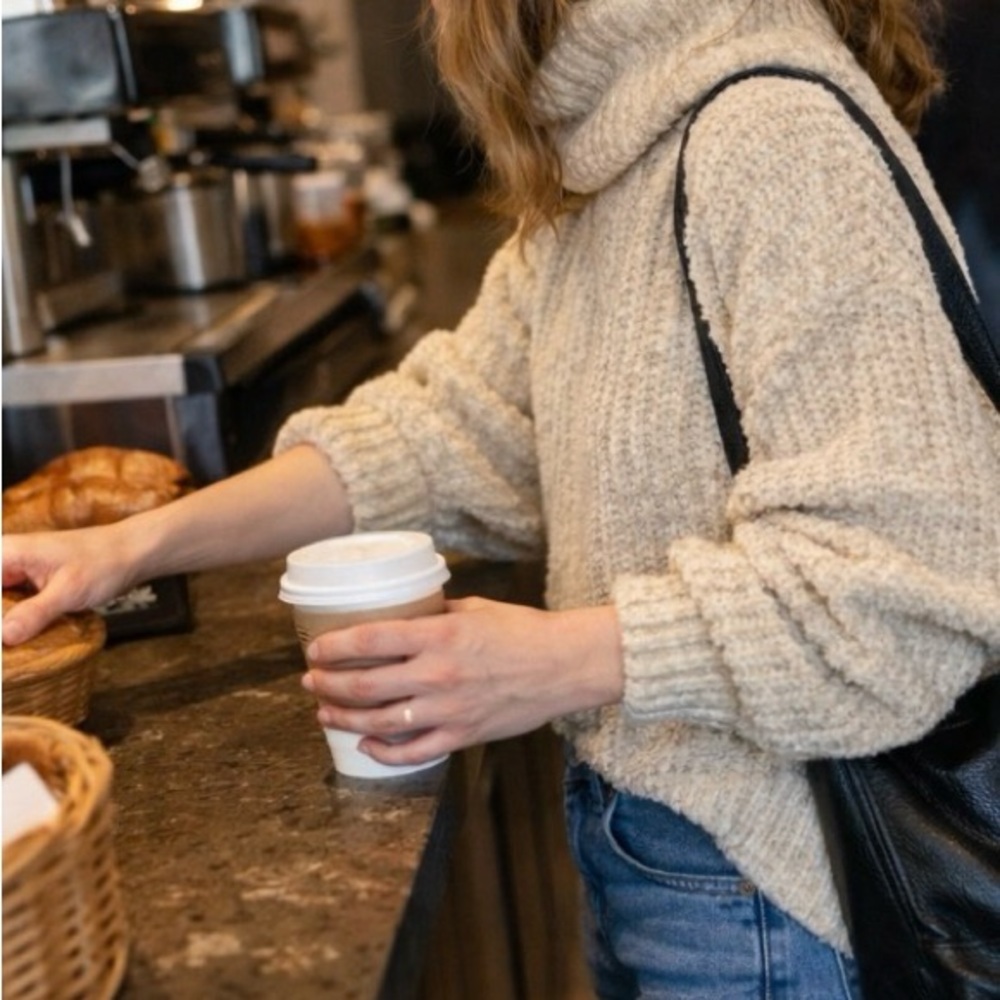 Cyrus Cream Cowl Neck Sweater